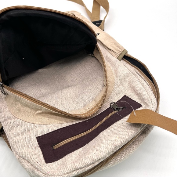 Handmade Hemp Cotton Travel Backpack - Picture 6 of 10